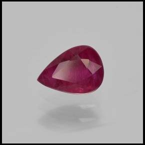 BEAUTIFUL NATURAL PEAR CUT RED PINK RUBY - R1 NO RESERVE AUCTION!!!