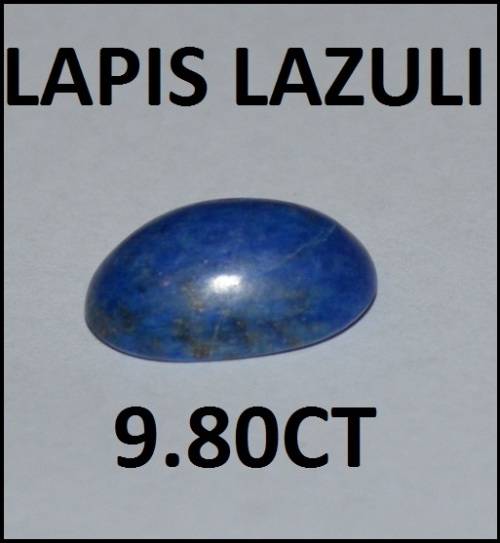 16.6 X 11MM  OVAL CUT 100% NATURAL BLUE LAPIS LAZULI - 9.80CTS