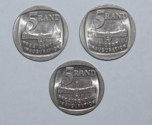 SET OF 3 R5 PRESIDENTIAL INAUGURATION COINS 1994
