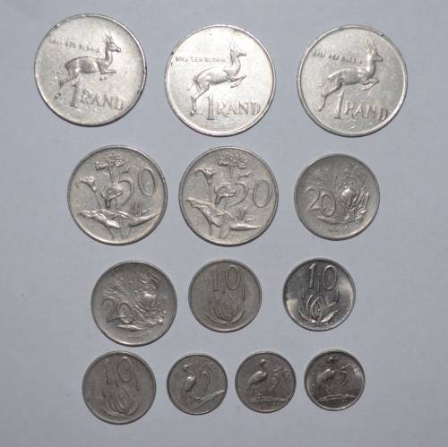SOUTH AFRICAN COINS LOT - YOUR BID IS FOR ALL 13 COINS