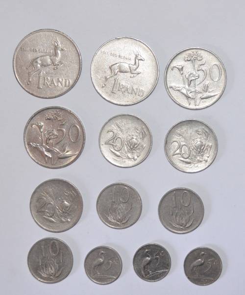SOUTH AFRICAN COINS LOT - YOUR BID IS FOR ALL 13 COINS
