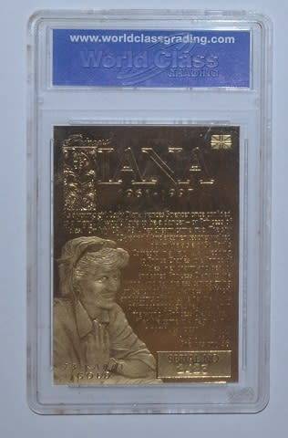 23KT GOLD COLLECTABLE PRINCESS DIANA CARD "THE QUEEN OF HEARTS" 1961 - 1997