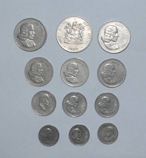 SOUTH AFRICAN COINS LOT - YOUR BID IS FOR ALL 12 COINS