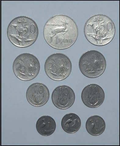 SOUTH AFRICAN COINS LOT - YOUR BID IS FOR ALL 12 COINS