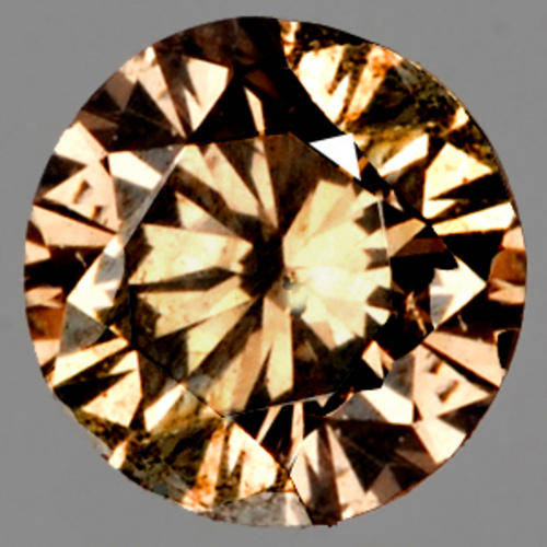 UNTREATED VVS 0.02CT ROUND NATURAL CHAMPAGNE DIAMOND