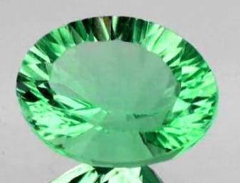 5.62CT OVAL CUT NATURAL PARAIBA GREEN FLUORITE
