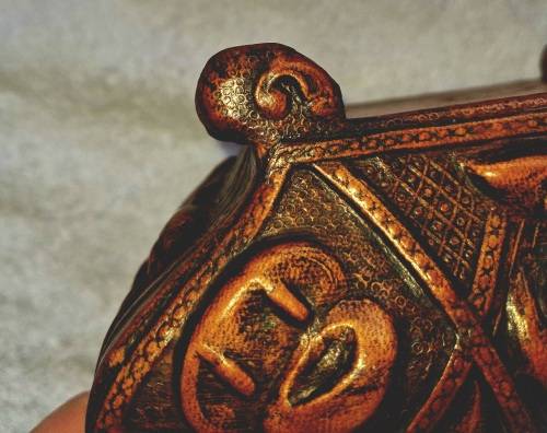 Vintage LEATHER DON QUIXOTE BOMBE Baroque  Jewelry BOX Cervantes SPAIN JEYPE