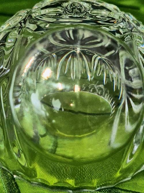 Crystal CUT glass on a Pedestal Dish