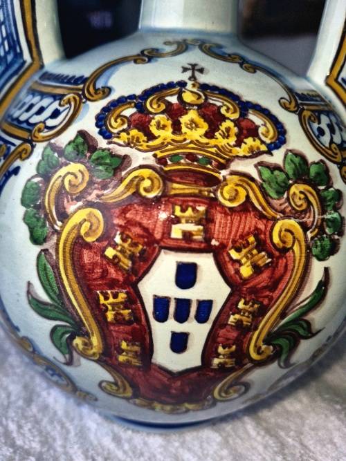 Amazing!!!  Signed  Hand Painted Table Lamp from Portugal