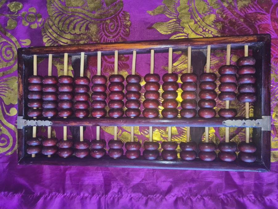 Vintage Diamond Brand Chinese Abacus 13 Rows 91 Beads