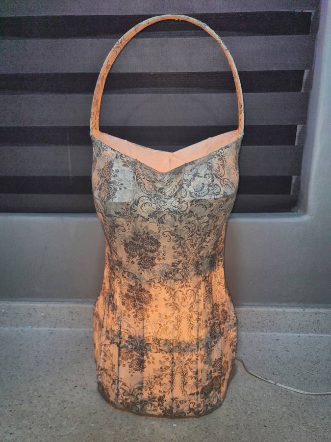 Female Torso Lamp - Paper Mache