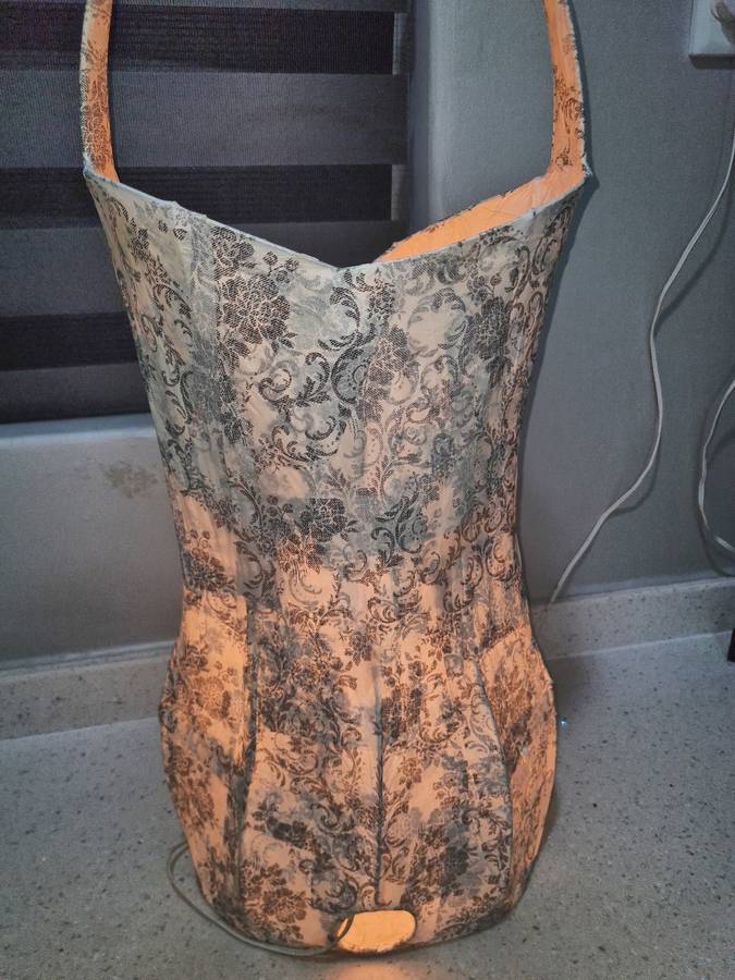 Female Torso Lamp - Paper Mache