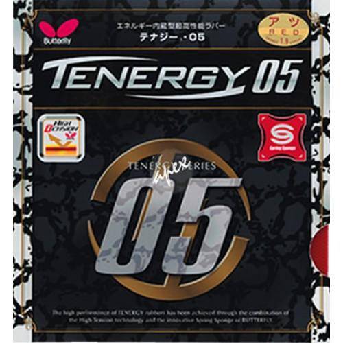 Butterfly Table Tennis Rubber - Tenergy 05, 2.1mm - Red