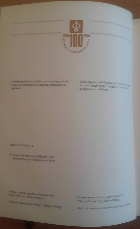 Johannesburg Hospital Hospitaal 1890 - 1990