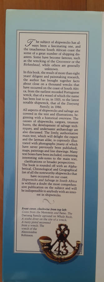 Shipwrecks & Salvage in South Africa: 1500 to the Present