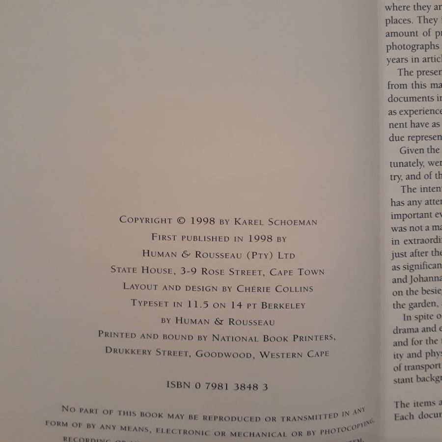 Witnesses to War: Personal Documents of the Anglo-Boer War from the Collections of the South African