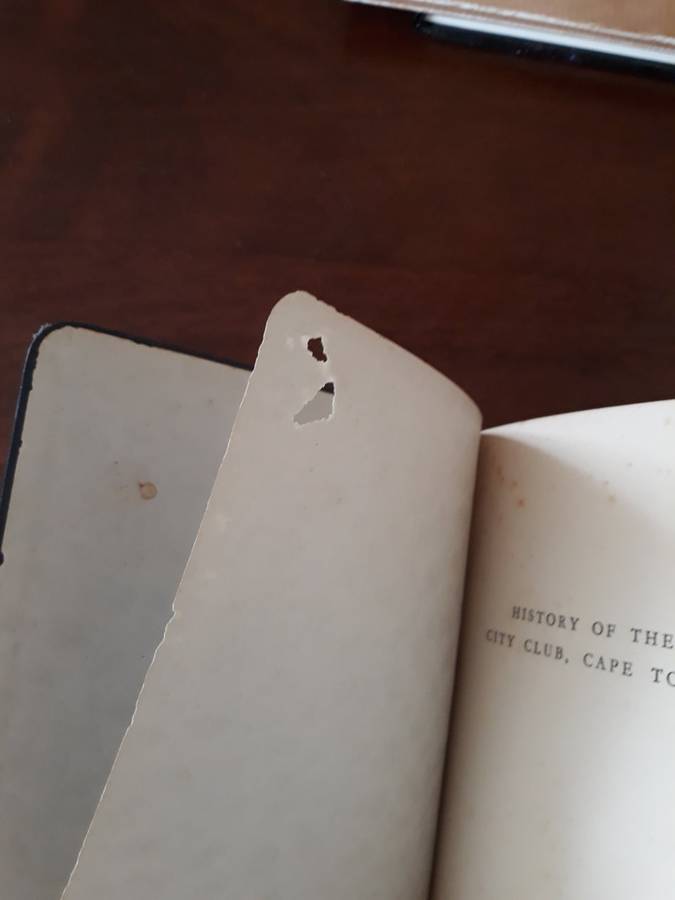 History of the City Club, Cape Town 1878 - 1938 (A.I. Little)