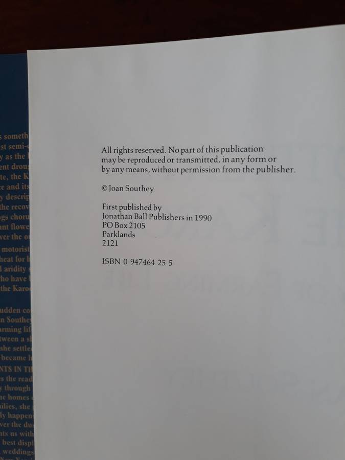 Footprints in the Karoo - A Story of Farming Life  (Joan Southey)