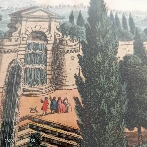 A View of the Seat of Belvedere in Vaticano near Rome. Vue de la Maison de Belvedere dans la Vatican