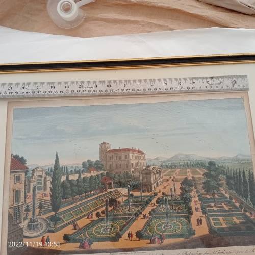 A View of the Seat of Belvedere in Vaticano near Rome. Vue de la Maison de Belvedere dans la Vatican