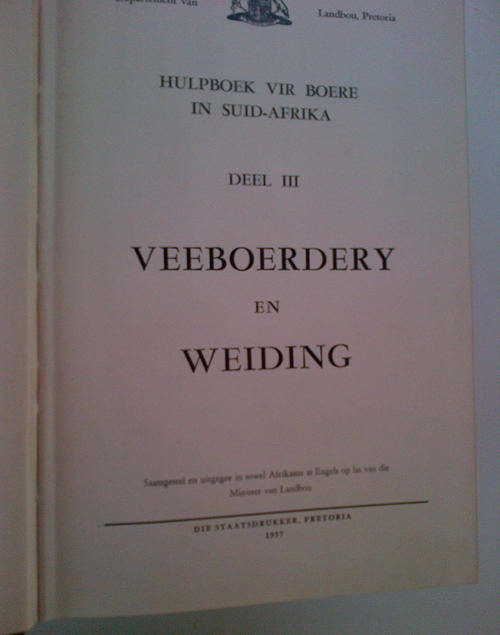 Hulpboek vir Boere in Suid-Afrika Deel I, II, III (1957)