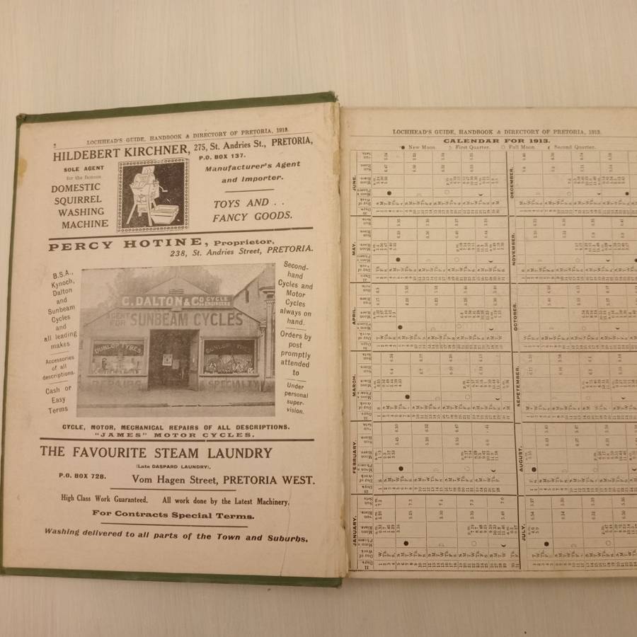 Lochhead`s Guide, Hand-Book and Directory of Pretoria 1913