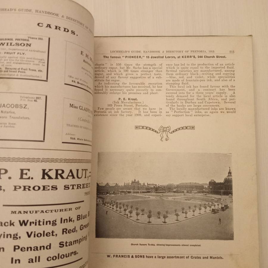 Lochhead`s Guide, Hand-Book and Directory of Pretoria 1913
