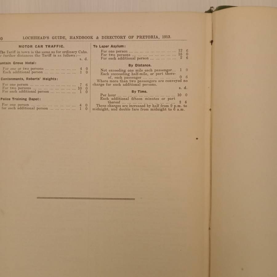 Lochhead`s Guide, Hand-Book and Directory of Pretoria 1913