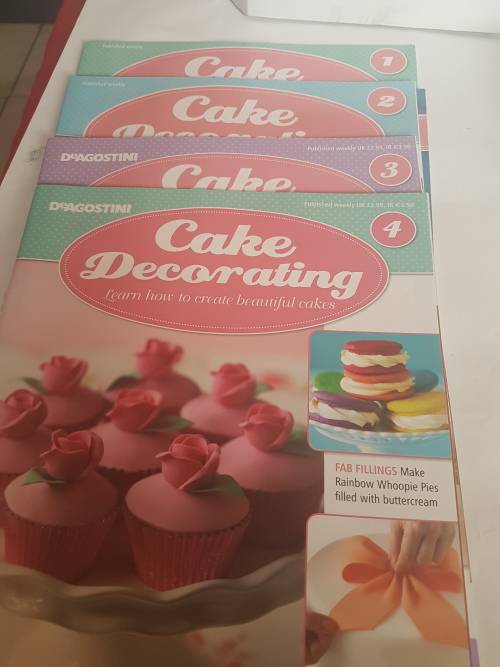 COMPLETE CAKE DECORATING KIT(19 PIECES PLUS ISSUES 1 TO 4 RECIPE MAGAZINES)ONE BID