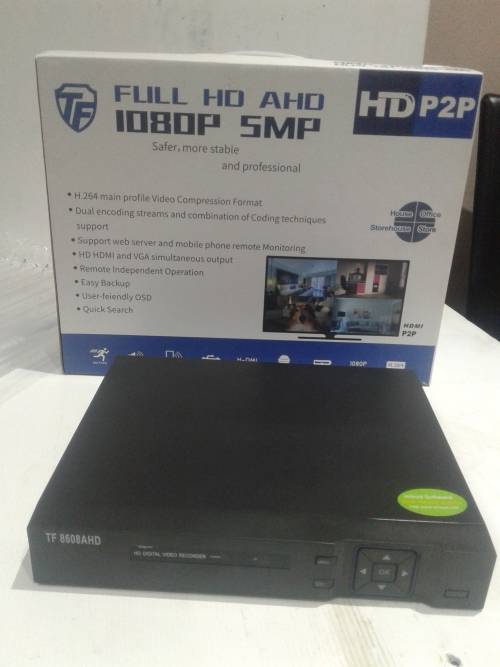 FULL HD AHD 1080P 5MP 8 CHANNELS DVR INCL.REMOTE AND MOUSE_REMOTE PHONE VIEWING ETC...