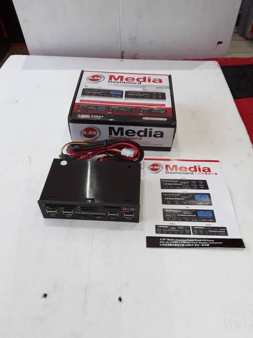 5.25 MEDIA DASHBOARD(ALL IN ONE CARD READER CONFIGURE LCD DISPLAY)