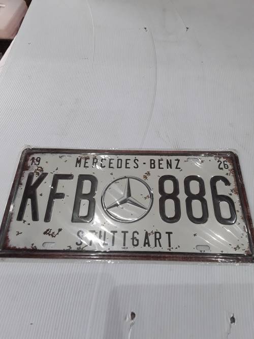 VINTAGE LOOK MERCEDES BENZ METAL SIGN