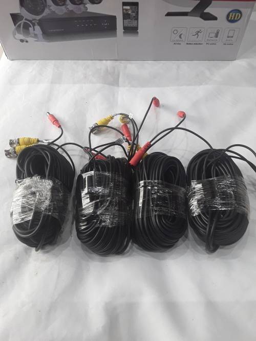 4 CHANNELS CCTV KIT(INCL.4 CAMERAS,4/ 20M CABLES,DVR,BRACKETS P.SUPPLY,MOUSE & REMOTE)