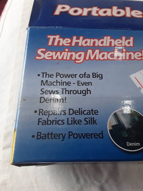 HANDHELD SEWING MACHINE WITH FREE BOBBINS