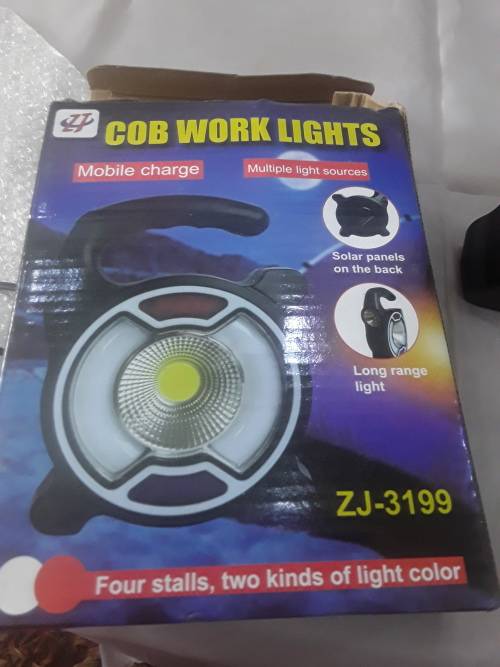 SOLAR POWERED COB WORK LIGHTS