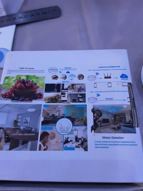 WITELESS WIFI SMOKE DETECTOR CAMERA