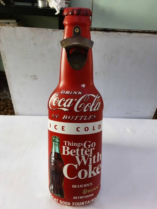VINTAGE LOOK METAL COCA COLA BOTTLE OPENER(45CM HEIGHT)