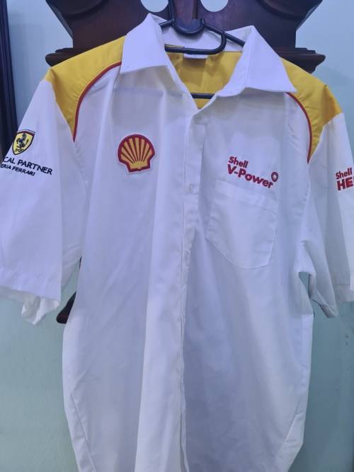 SHELL/FERRARI ADULT COTTON SHIRT(LARGE)