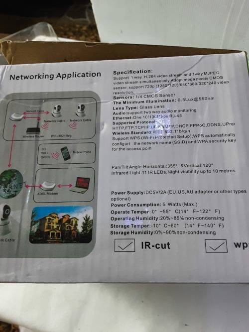 IP WIFI CAMERA WITH 3 ANTENNAS