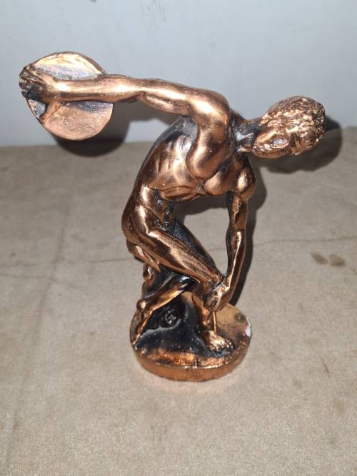 THE DISCUS THROWER(COPPER SCULPTURE)20CM TALL