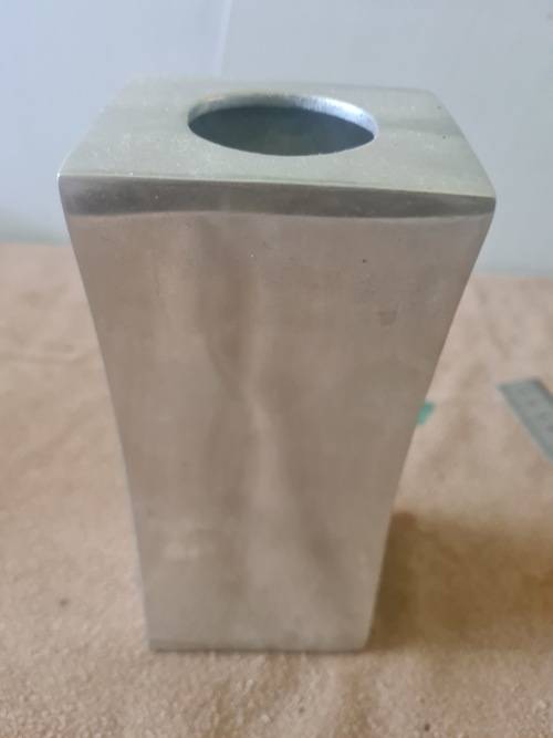 PEWTER VASE(18CM HEIGHT)29 CM HEIGHT