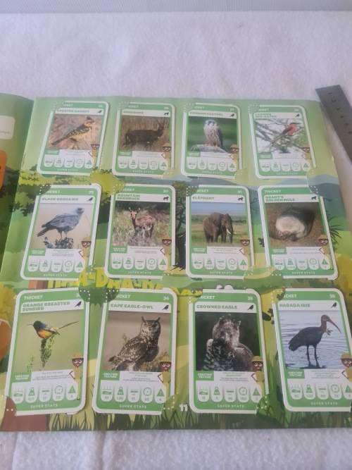 COLLECTORS ALBUM(SA SUPER ANIMALS)WITH COLLECTABLE CARDS-COMPLETED NO.1 TO 108