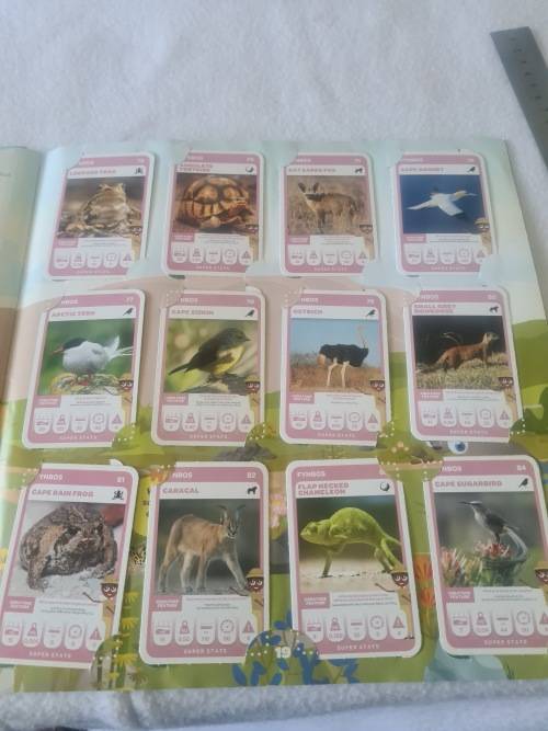 COLLECTORS ALBUM(SA SUPER ANIMALS)WITH COLLECTABLE CARDS-COMPLETED NO.1 TO 108