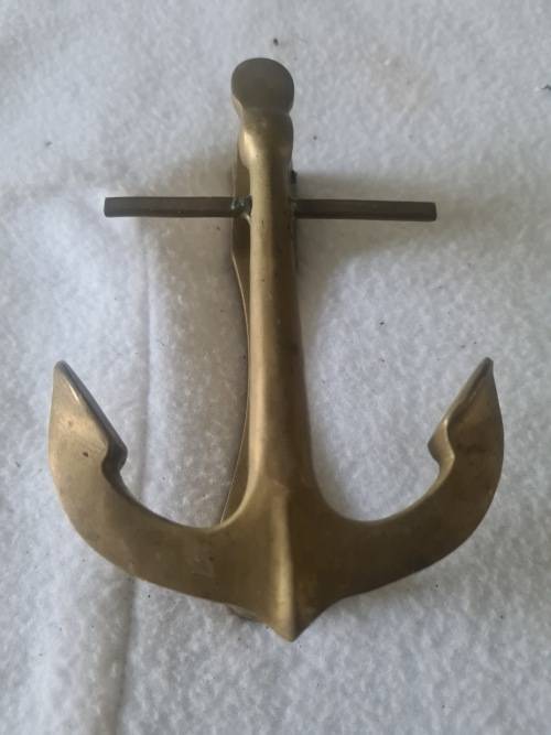 SOLID BRASS SHIP ANCHOR DOOR KNOB
