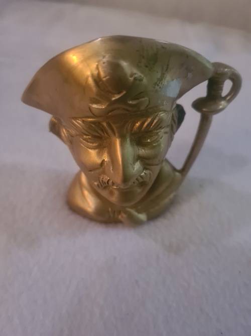 ANTIQUE BRASS SAILOR FACE PEN HOLDER