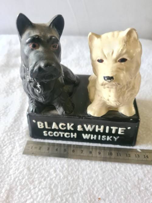 VINTAGE BLACK AND WHITE SCOTCH WHISKEY  SIGN