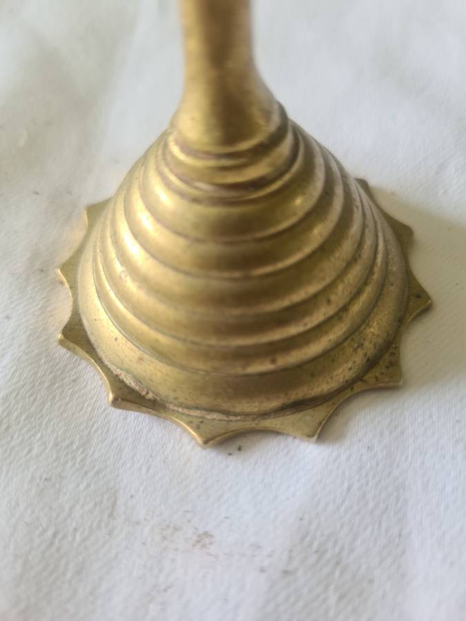 ANTIQUE BRASS JEWISH MENORAH