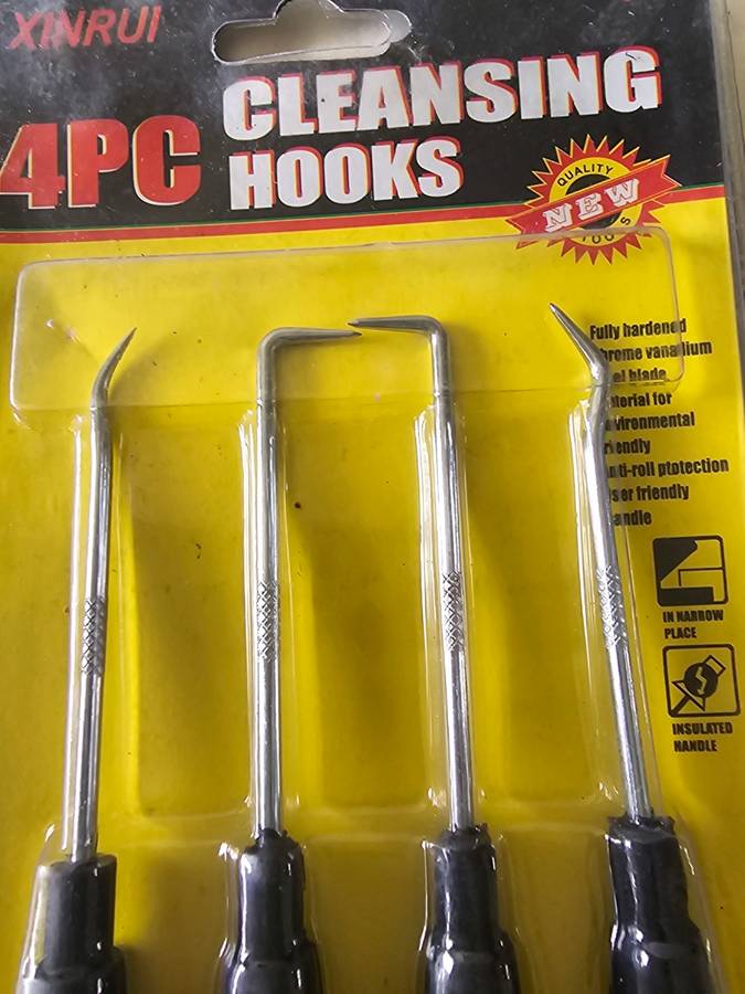 4  PIECE MACHINERY CLEANING HOOKS