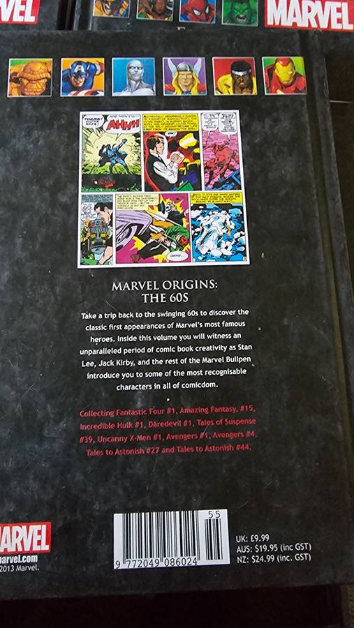 5 X MARVEL SUPERHEROES HARDCOVER COMICS