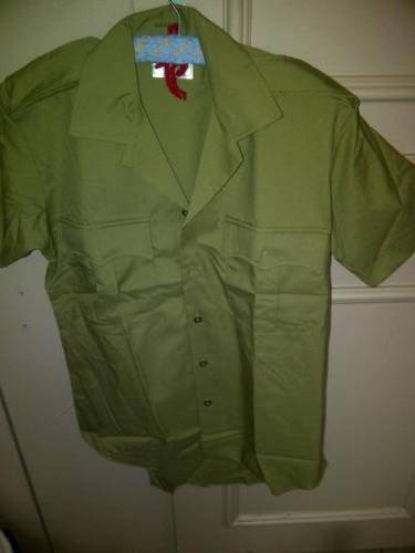 RHINOTEX ARMY GREEN COTTON SHIRT SIZE SMALL